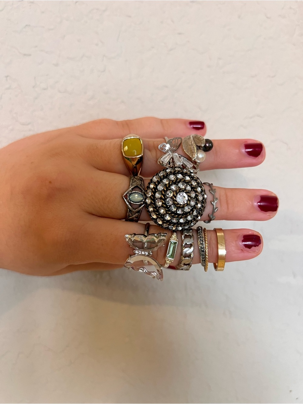 Stackable Mixed-Metal Statement Rings in Silver and Gold